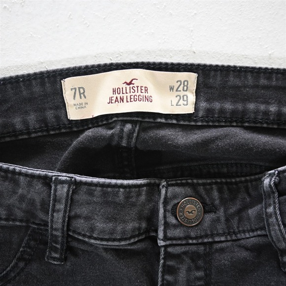 Hollister 7R Legging‎ Skinny Charcoal Wash Stretch Denim Womens Jeans - Picture 3 of 10